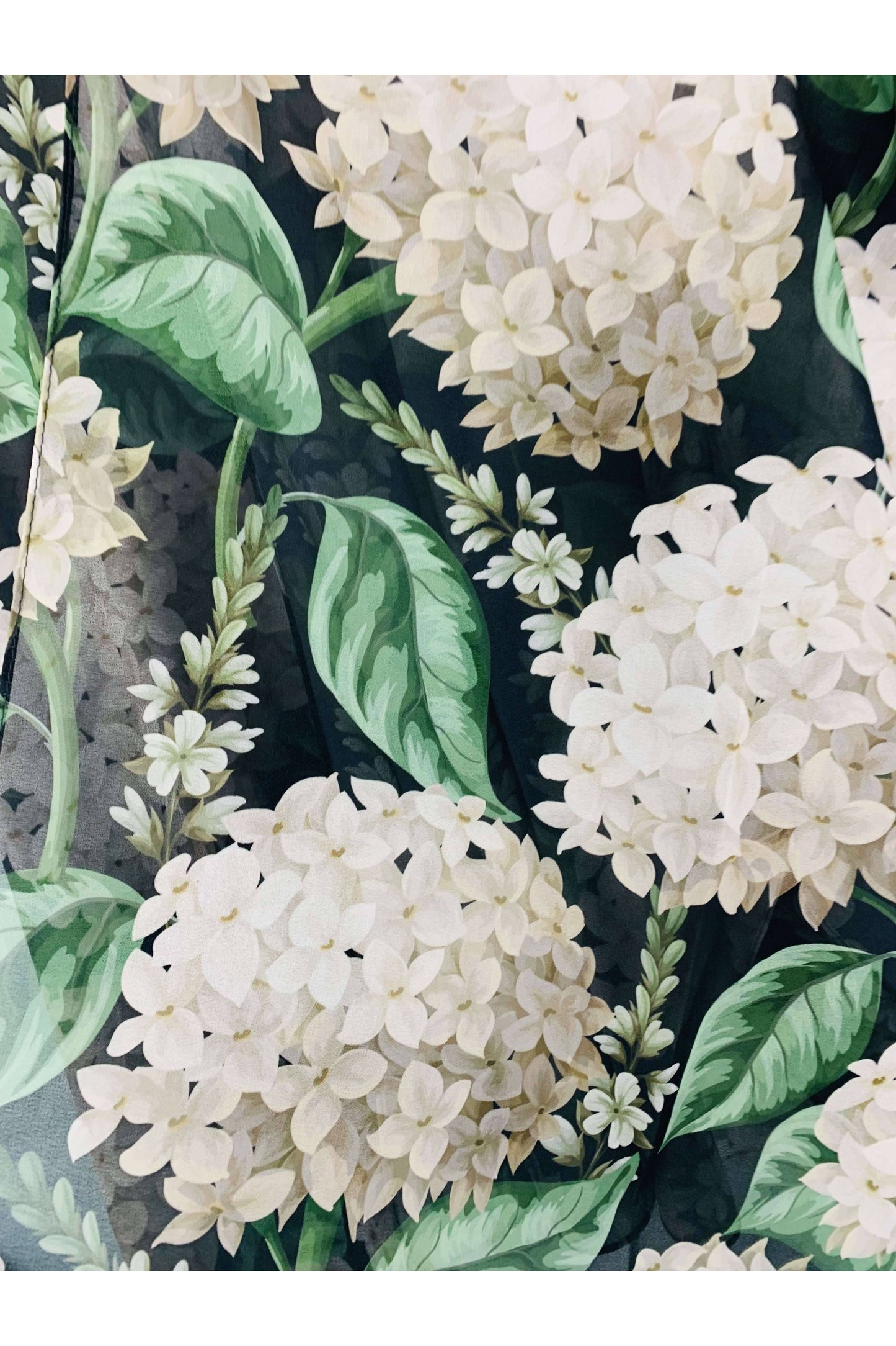 Beige-groene hortensia Kimono/cover up