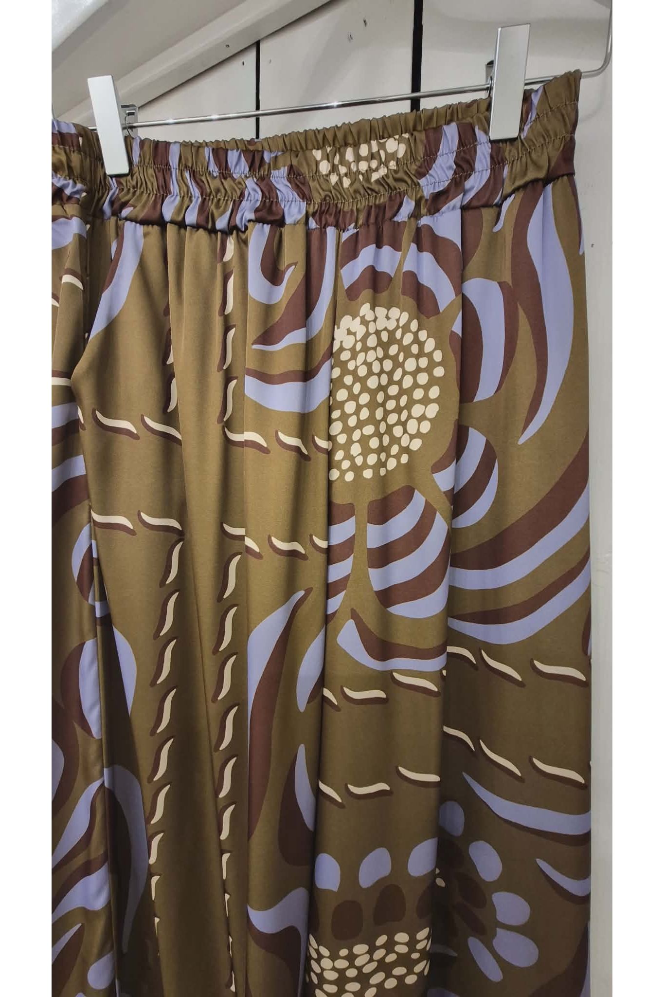 Broek kaki/lila