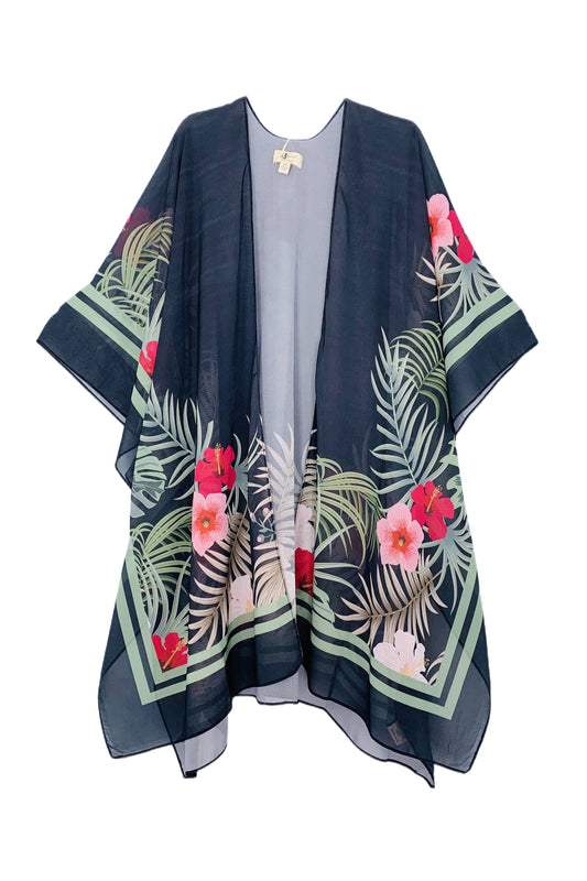 Tropische kimono/cover up