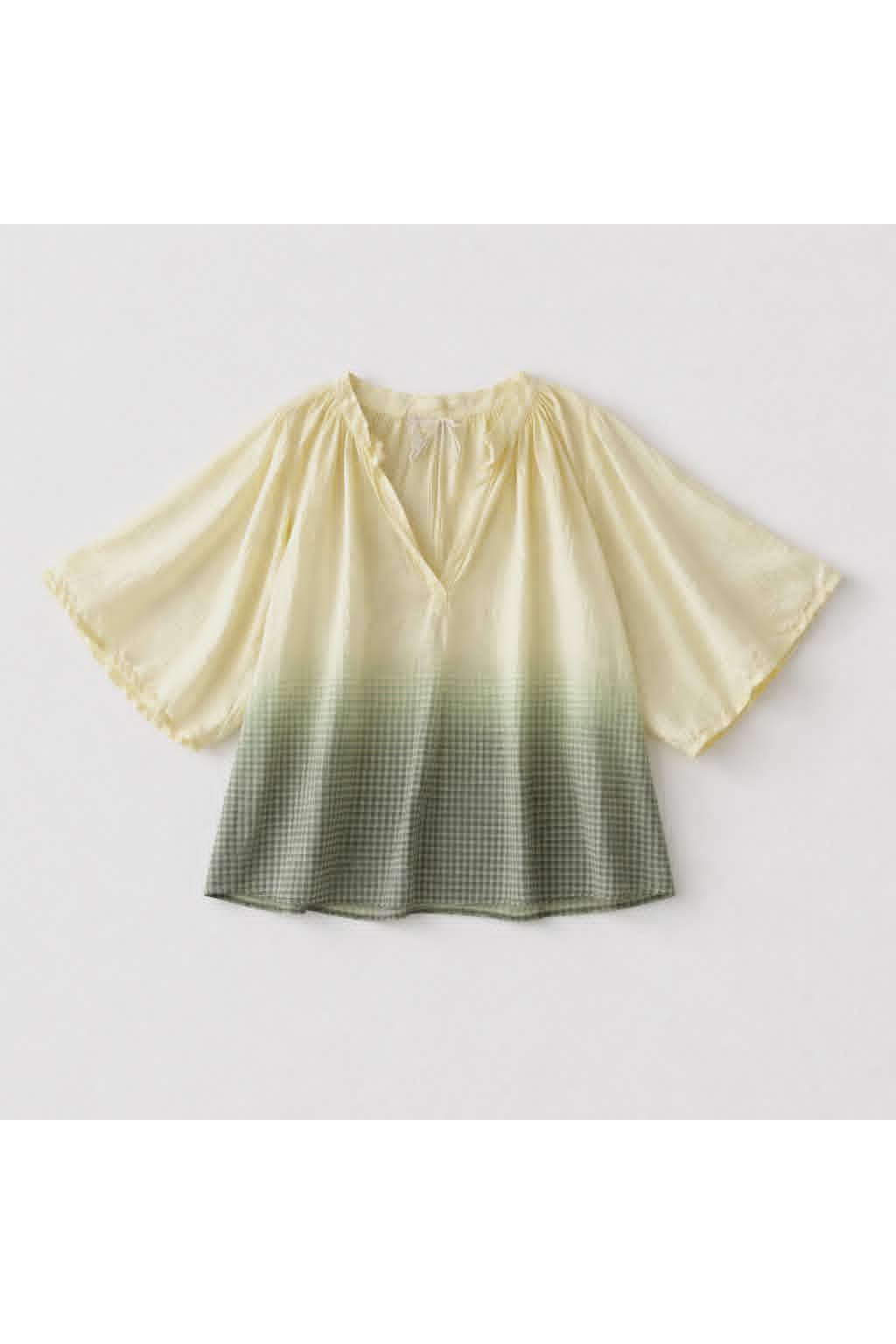 Sunset Dip Dye Blouse Kaki