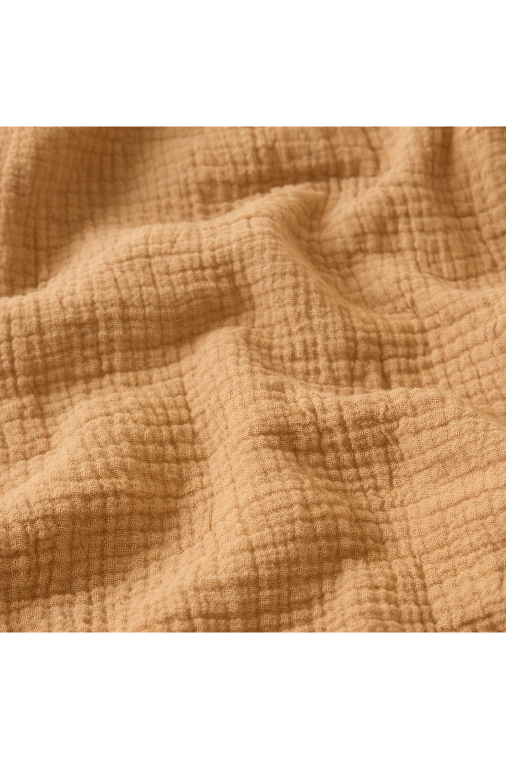 Luchtige broek in gewafeld katoen camel