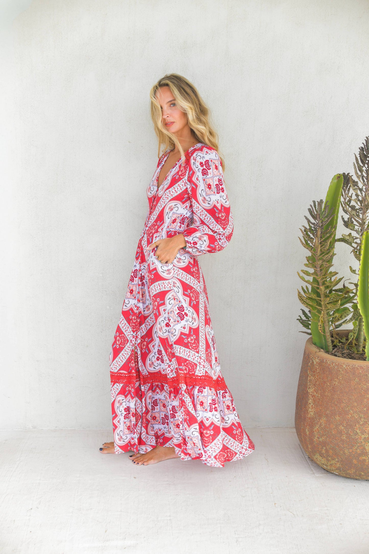 Jurk Jaase Rosa print Carmen