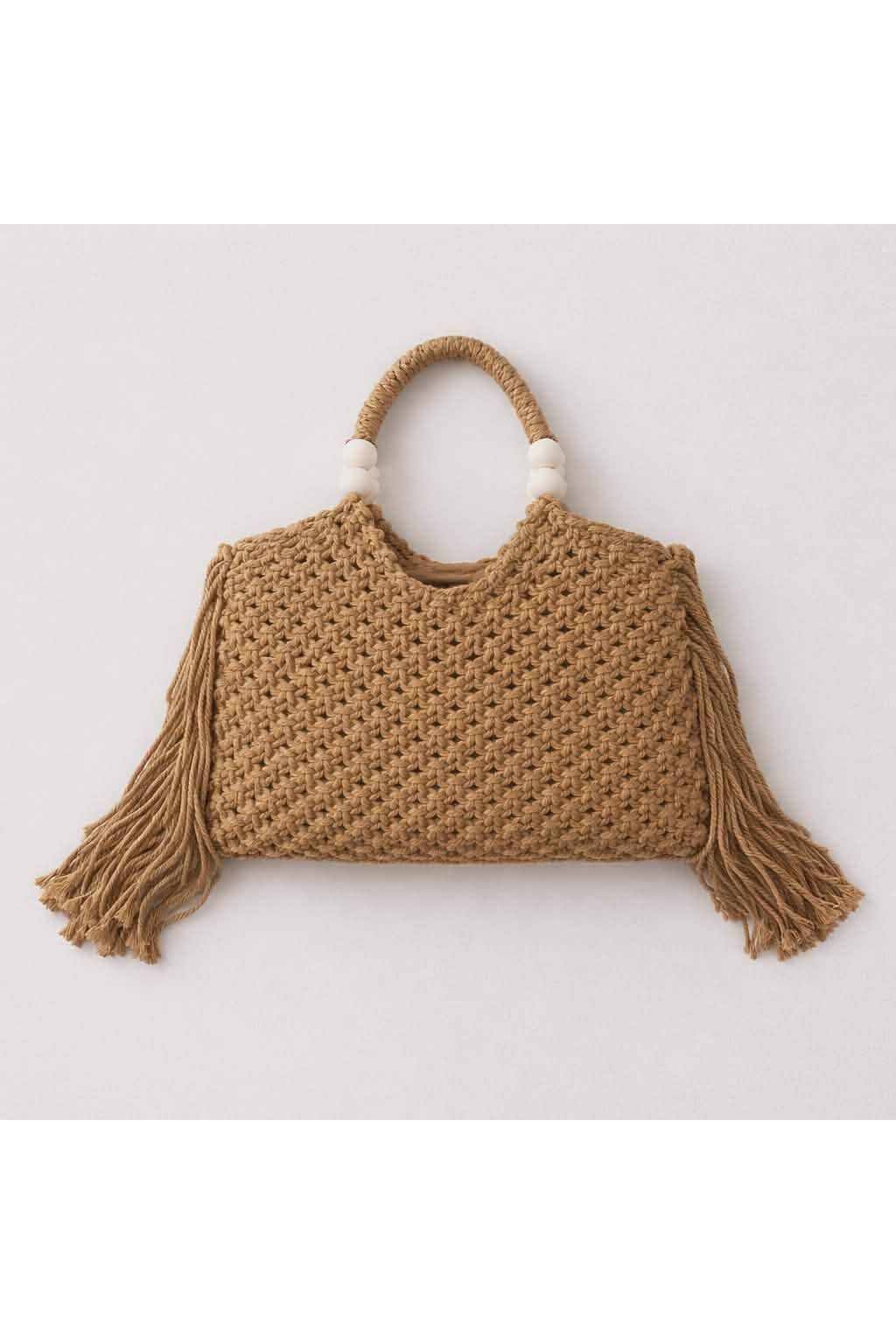 Macramé handtas Camel