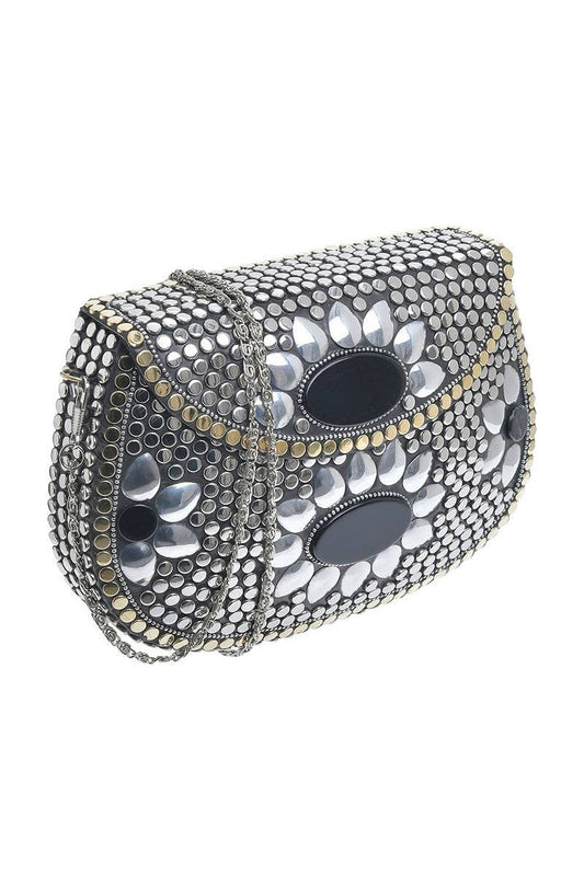 Metallic Mini Tas Zilver