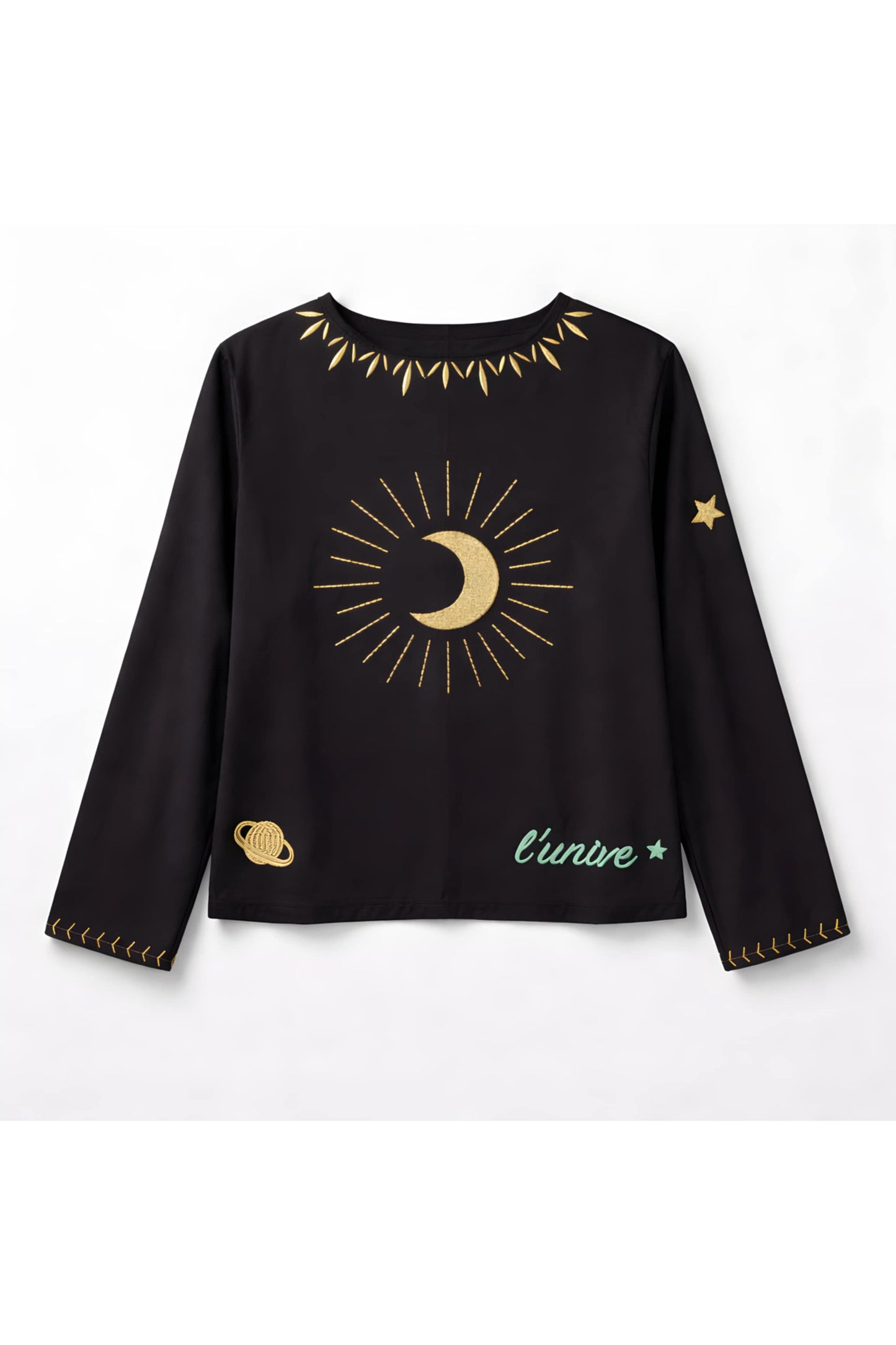 Bloes met striklint sluiting zwart