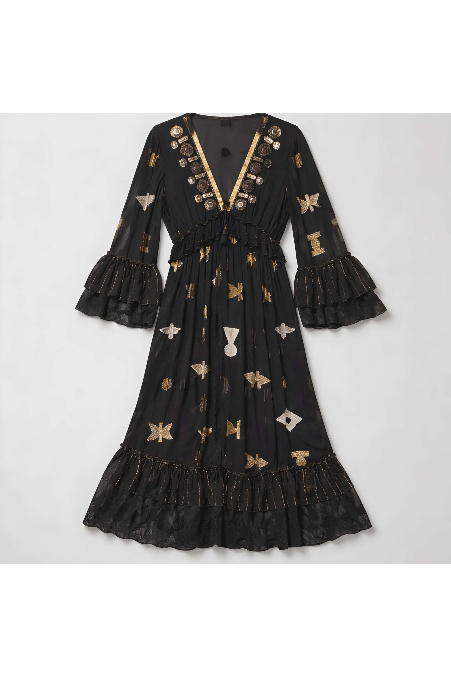 Boho Black Maxi Dress