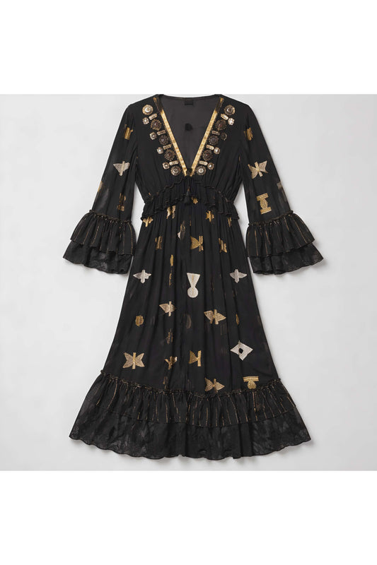 Boho Black Maxi Dress