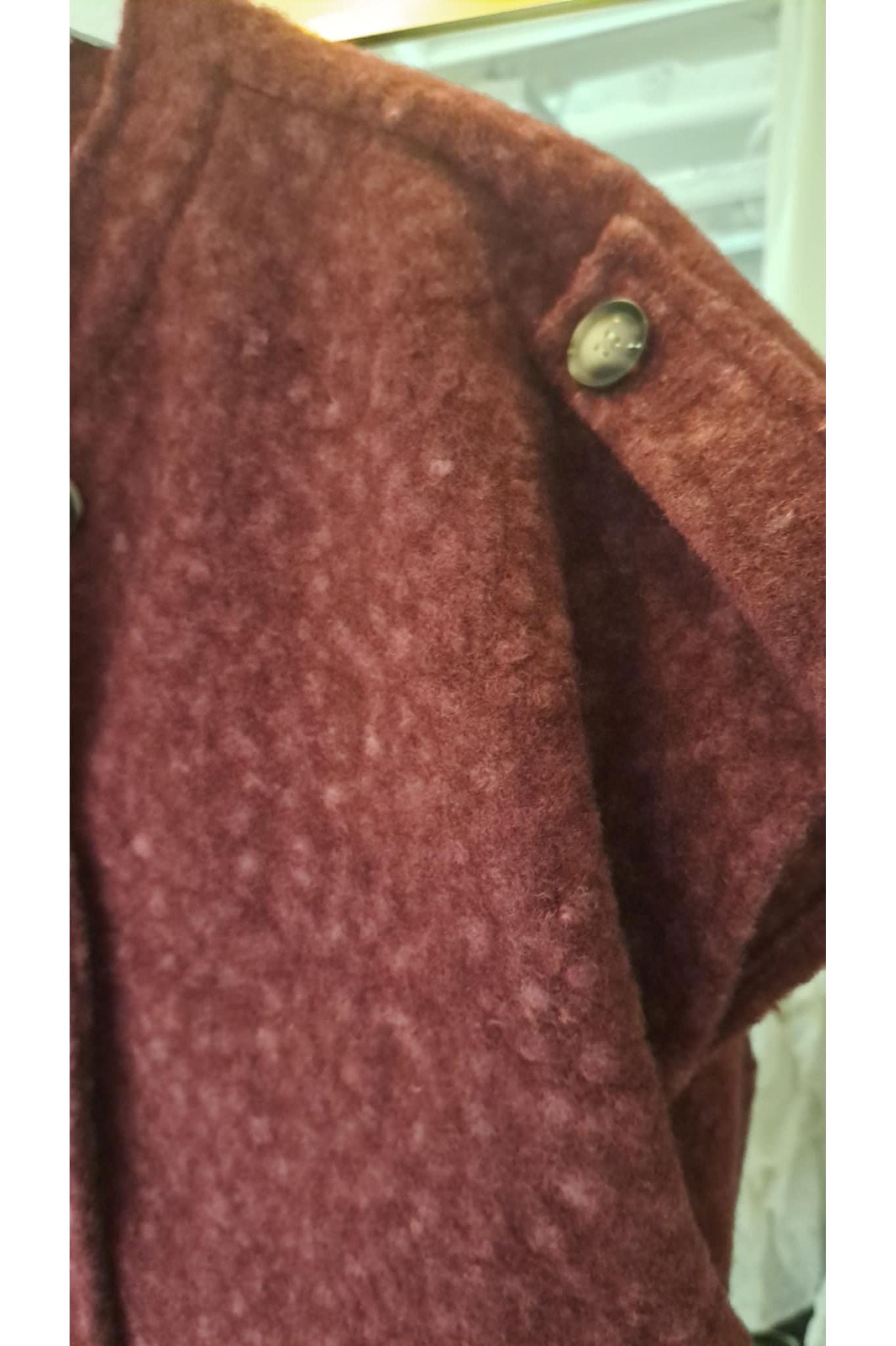 Jasje in gewassen wol bordeaux