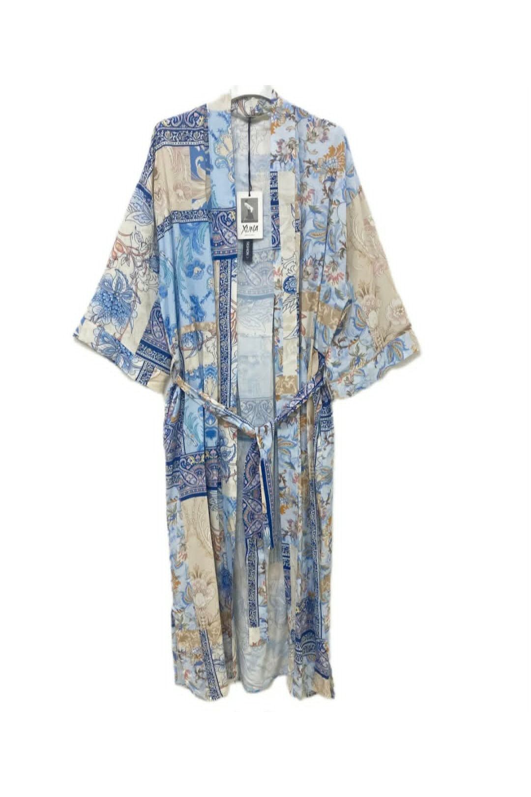 Boho Kimono Romance Blue
