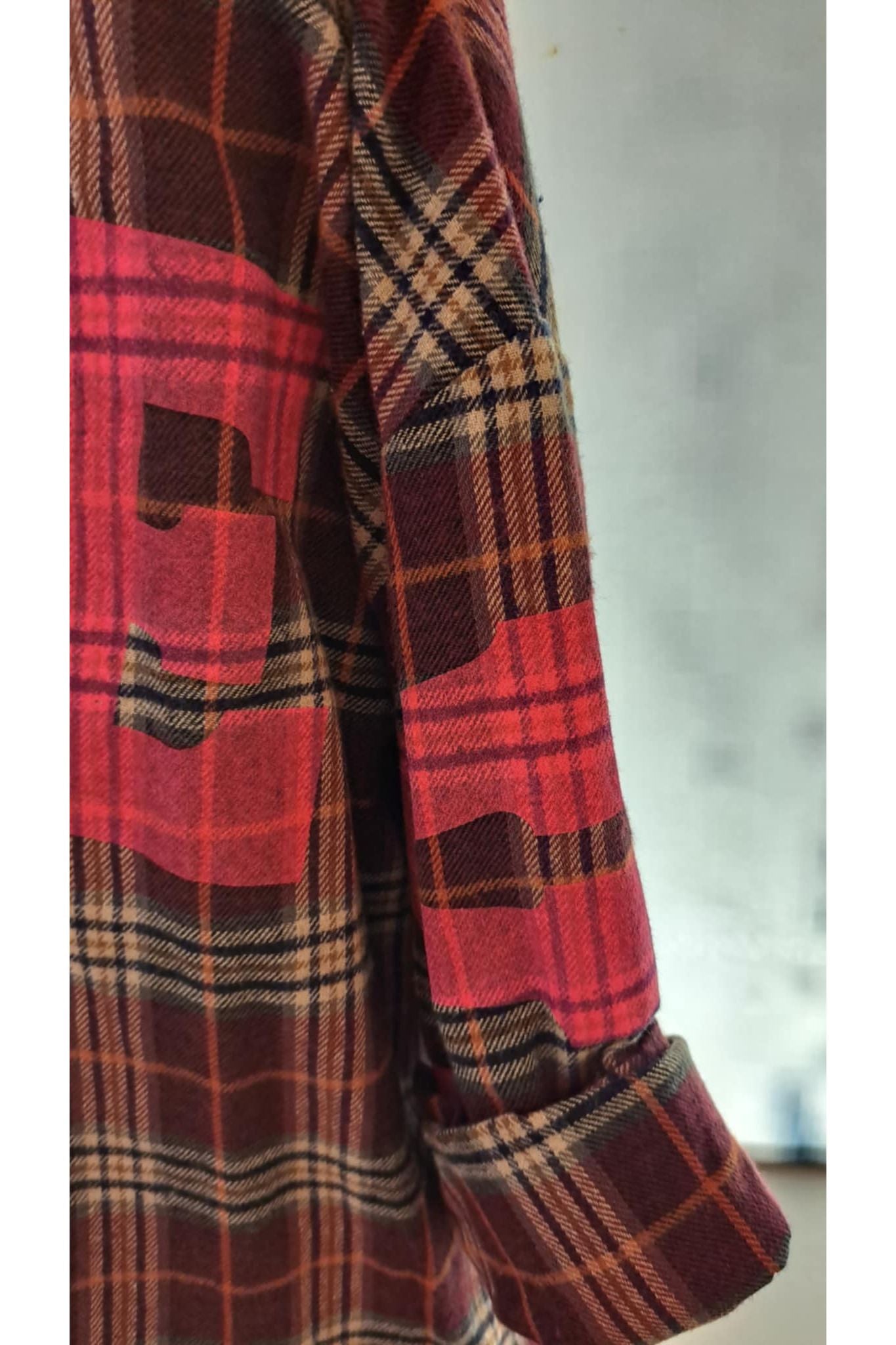 Flanellen hemd Believe burgundy