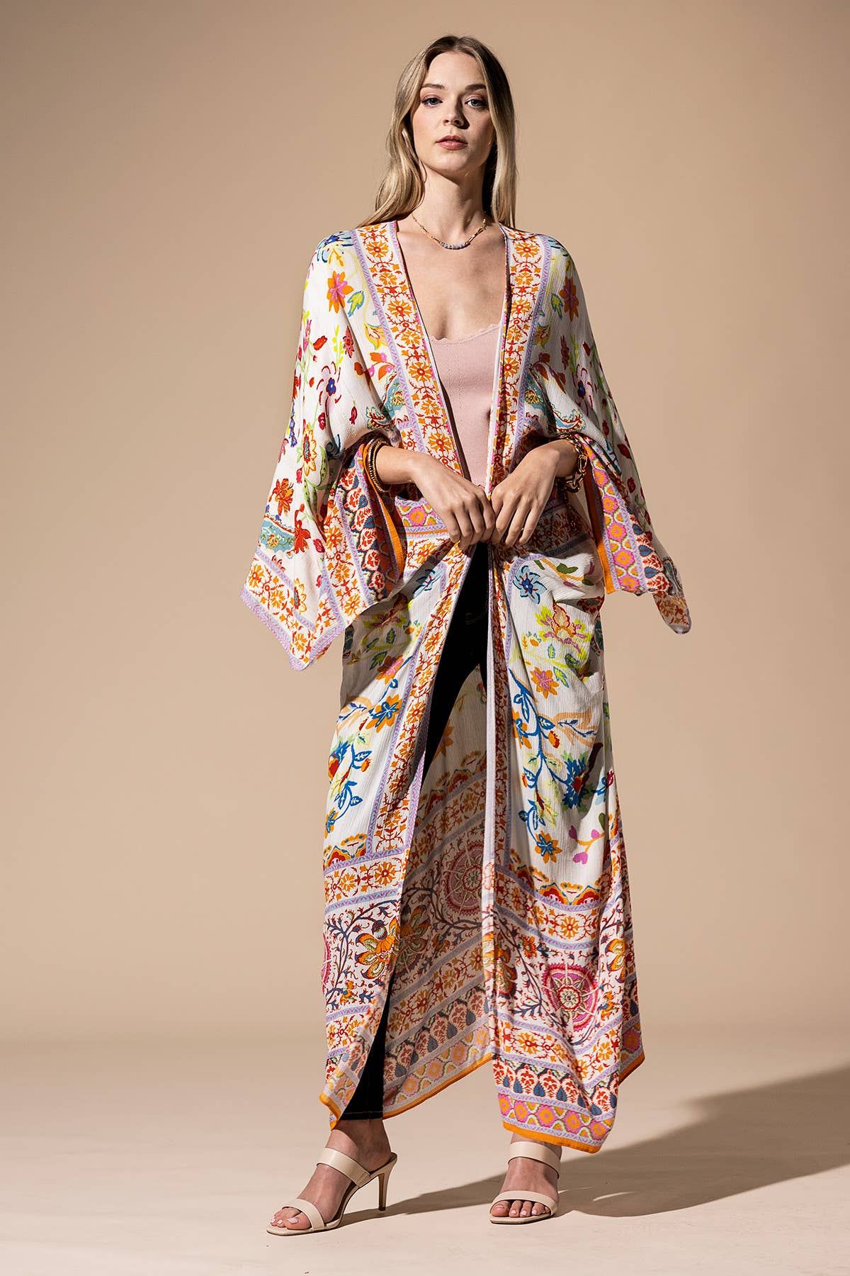 Delphi kimono met bloemenprint
