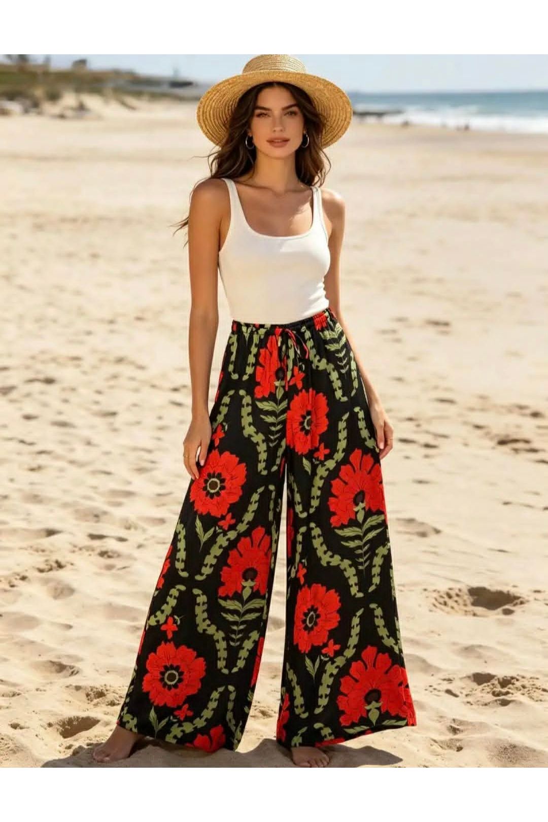 Sahara Bloom Broek Zwart