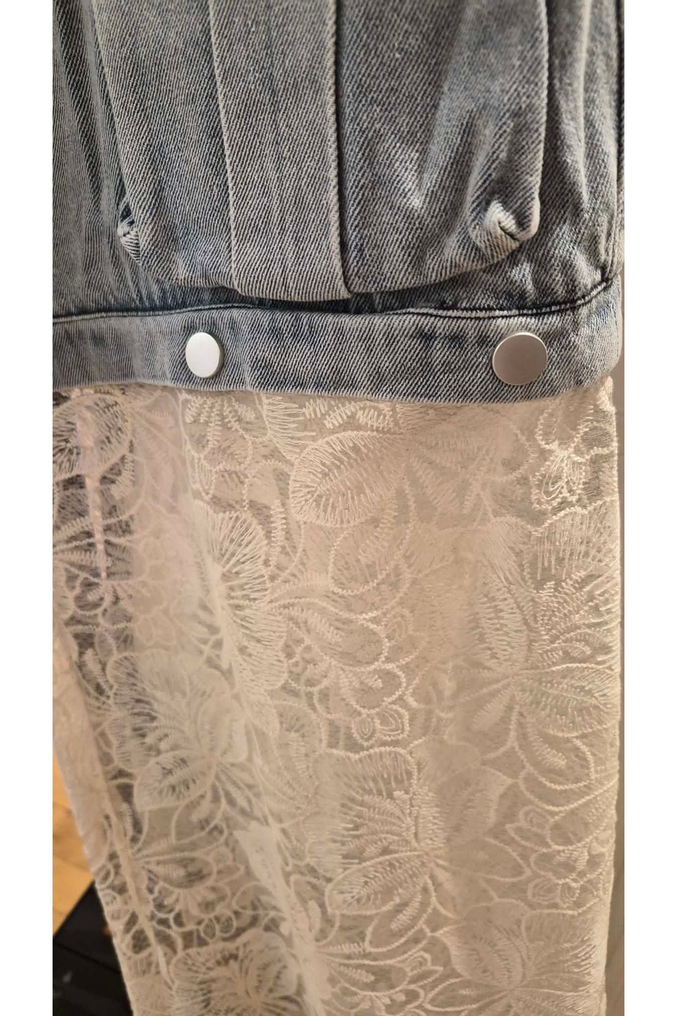 Denim & lace statement jeans