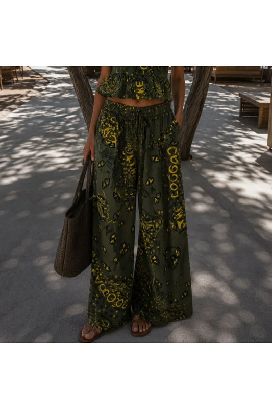 Rebel Paisley Wide Leg Pants