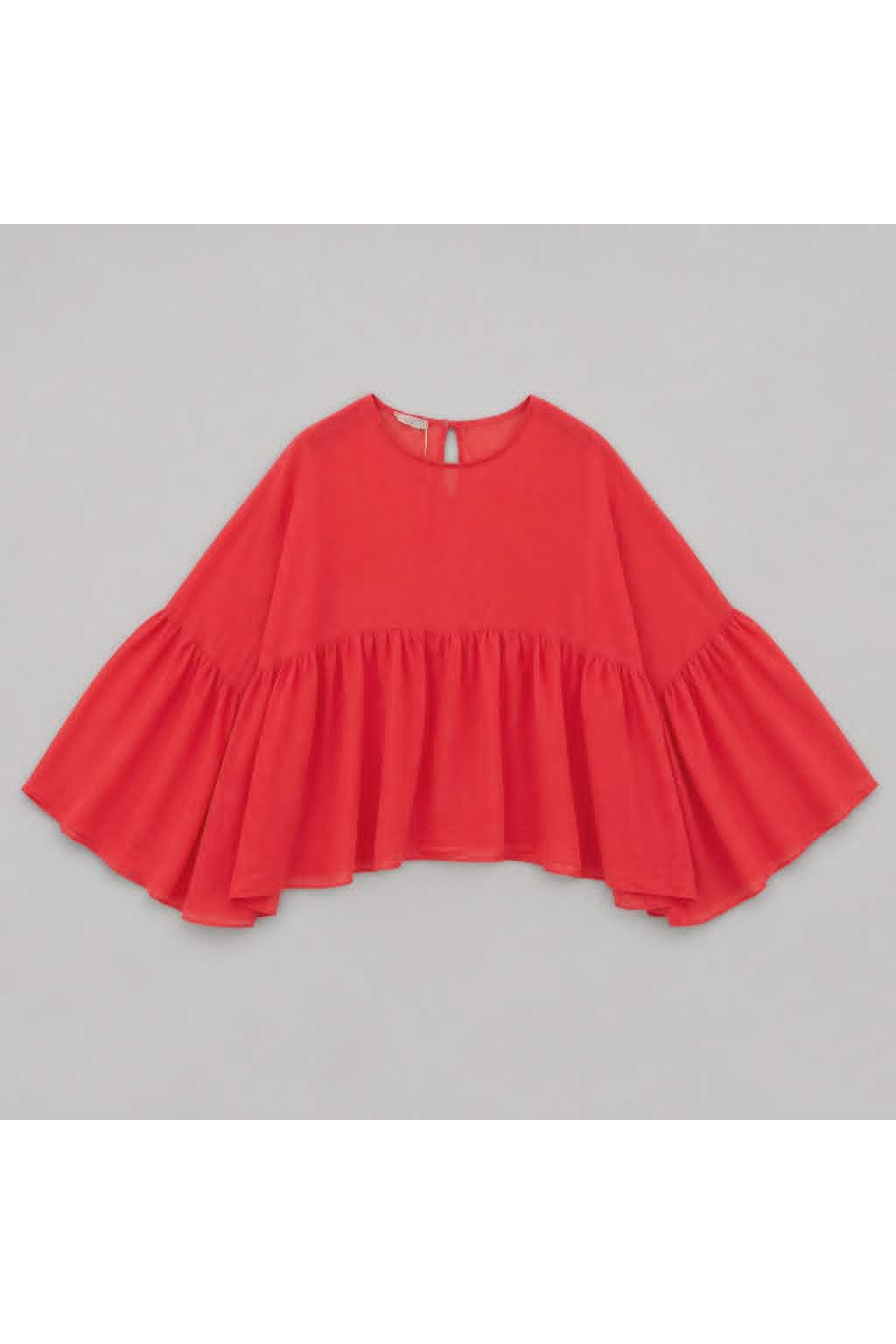 Katoenen Boho Bloes Elara Rood