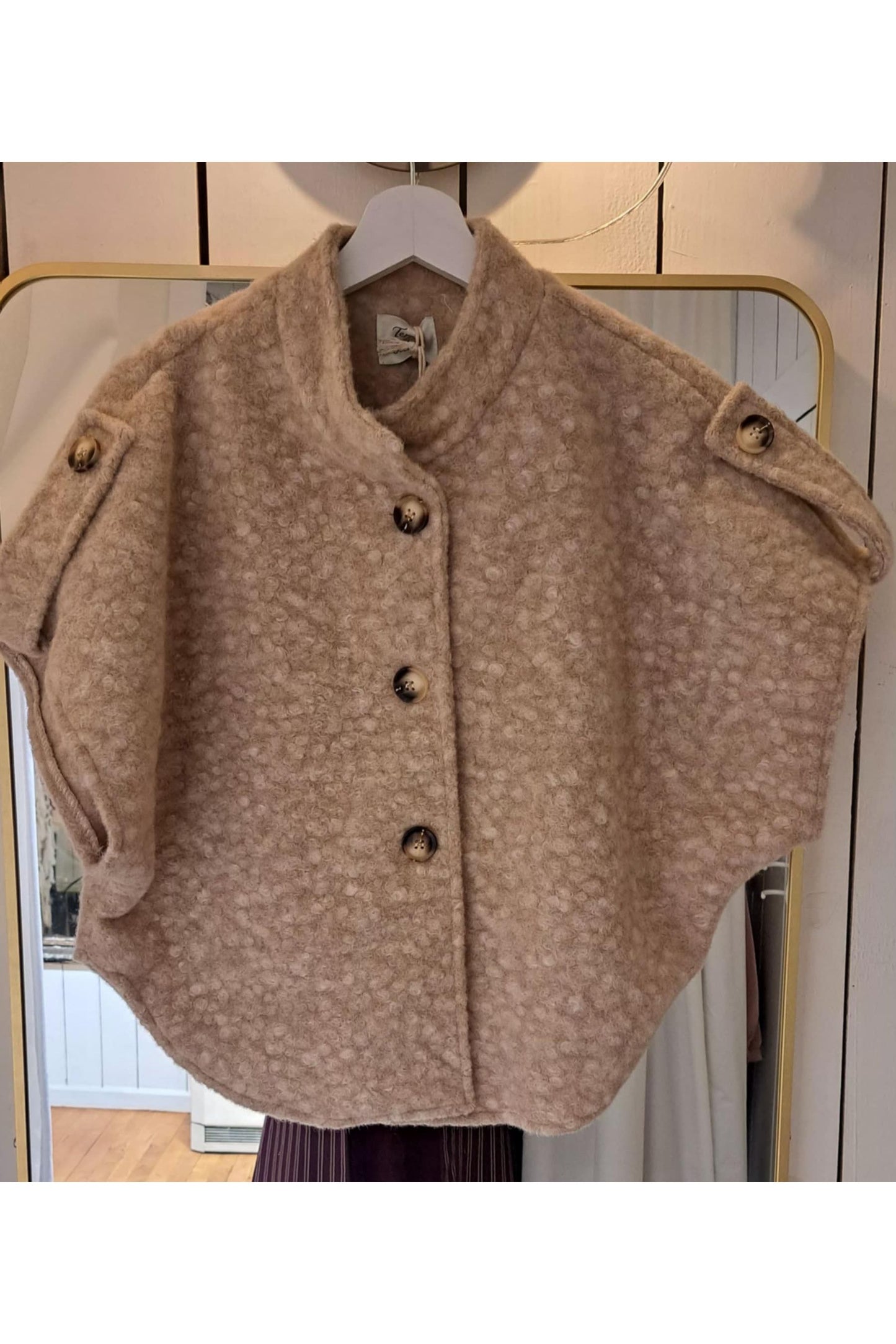 Jasje in gewassen wol beige