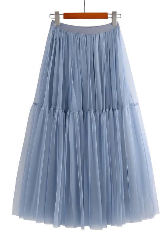 Tule Gelaagd Lichtblauw