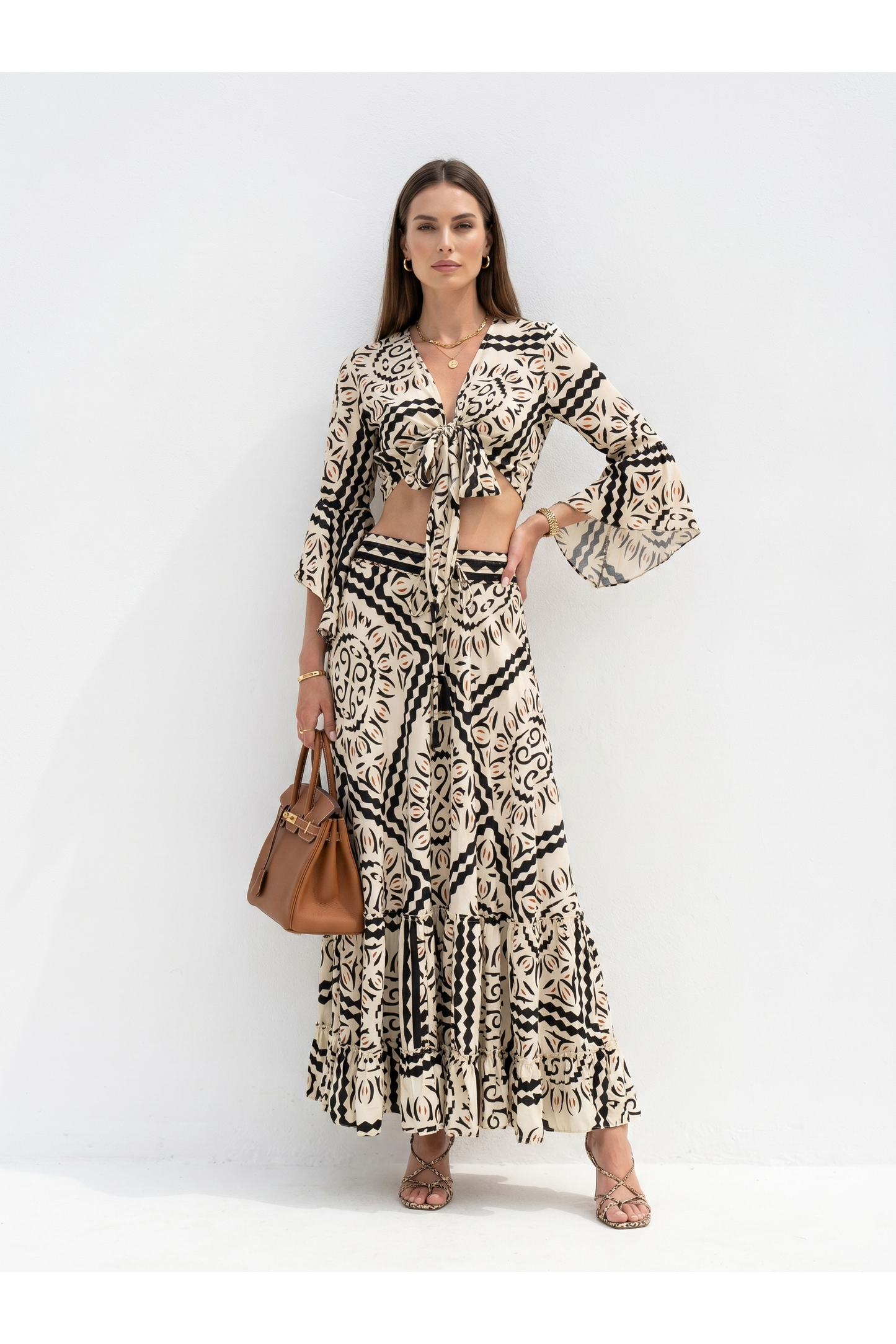 Set met gouden etnische print