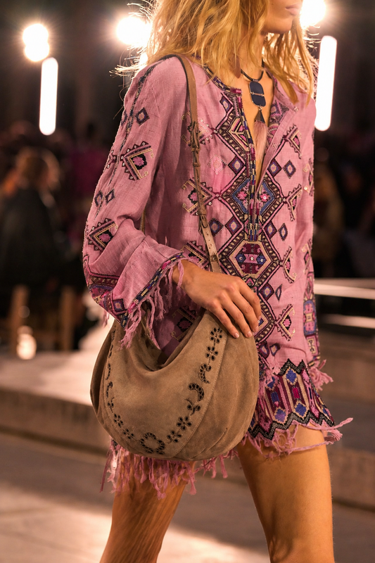 Boho Suédine Shoulder Bag Taupe