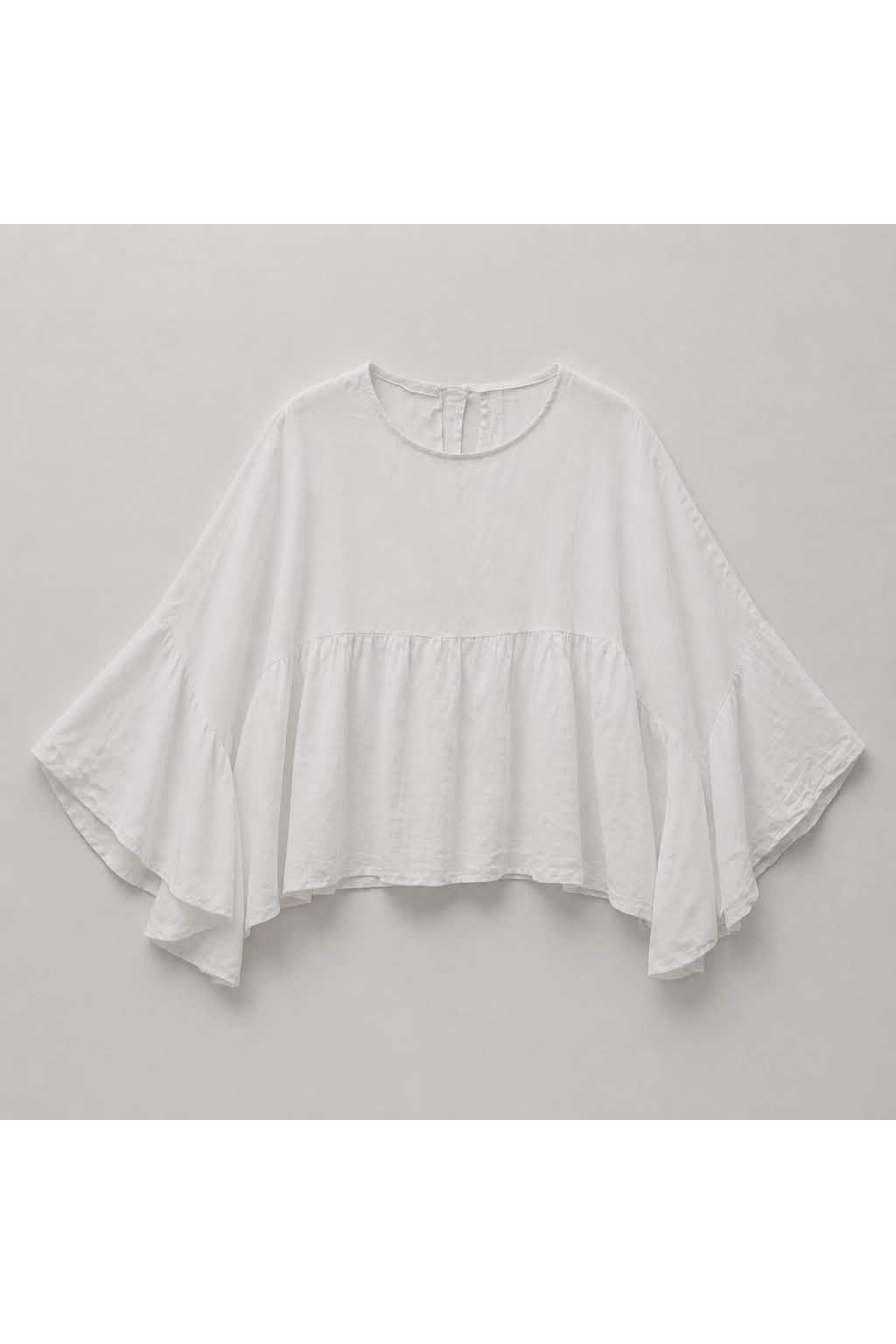 Katoenen Boho Bloes Elara Wit