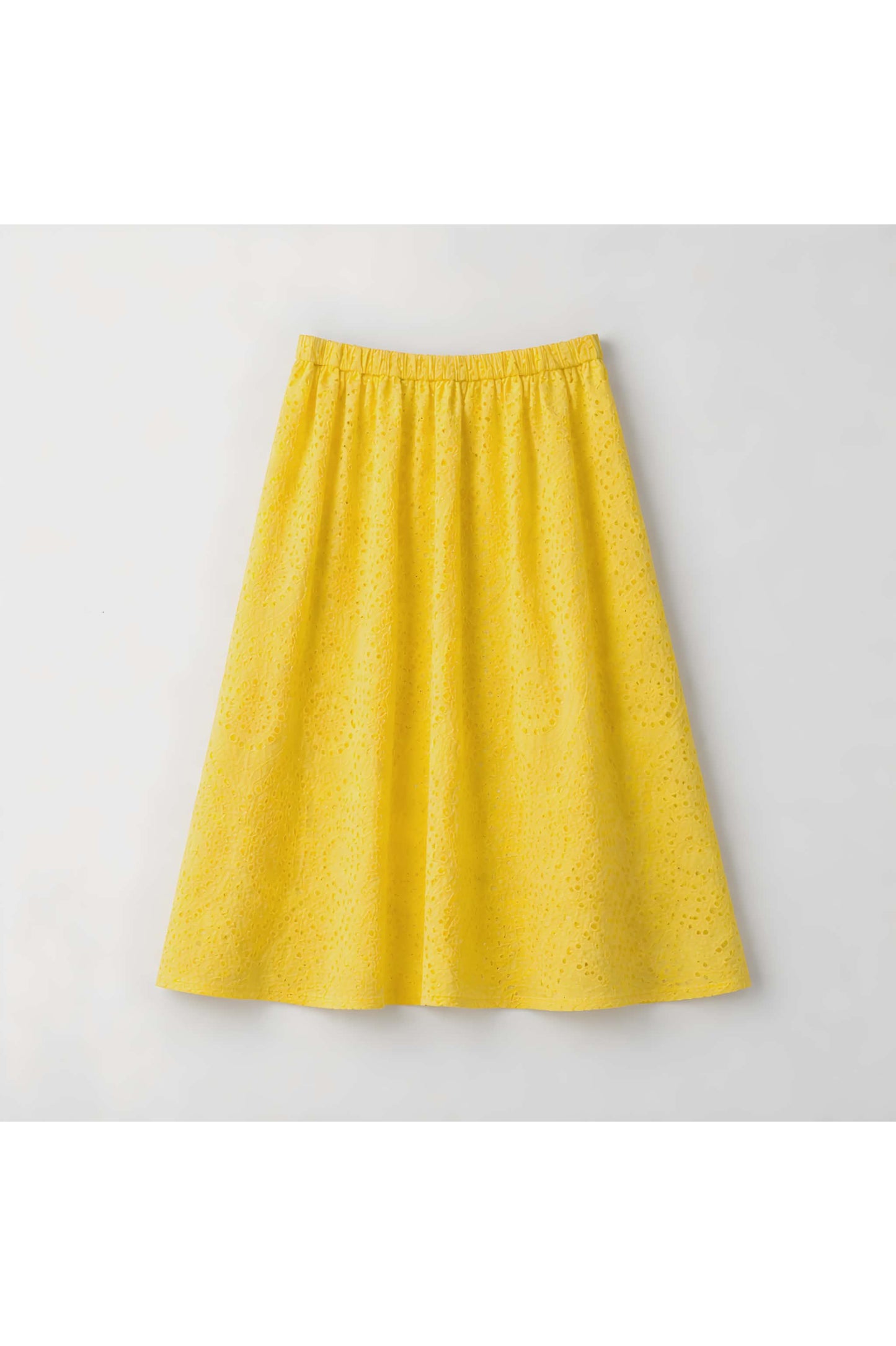Zonnige broderie rok – geel
