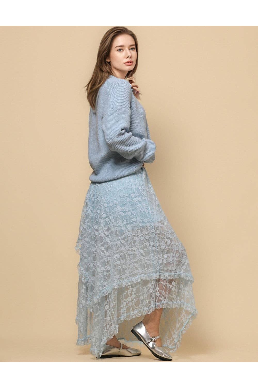 Bohemian Lace Midi Skirt