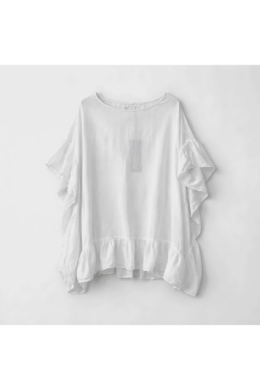 Luchtige katoenen tuniek met haakdetail wit