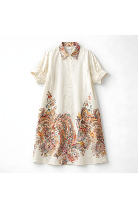 Bohemian cotton dress – off white