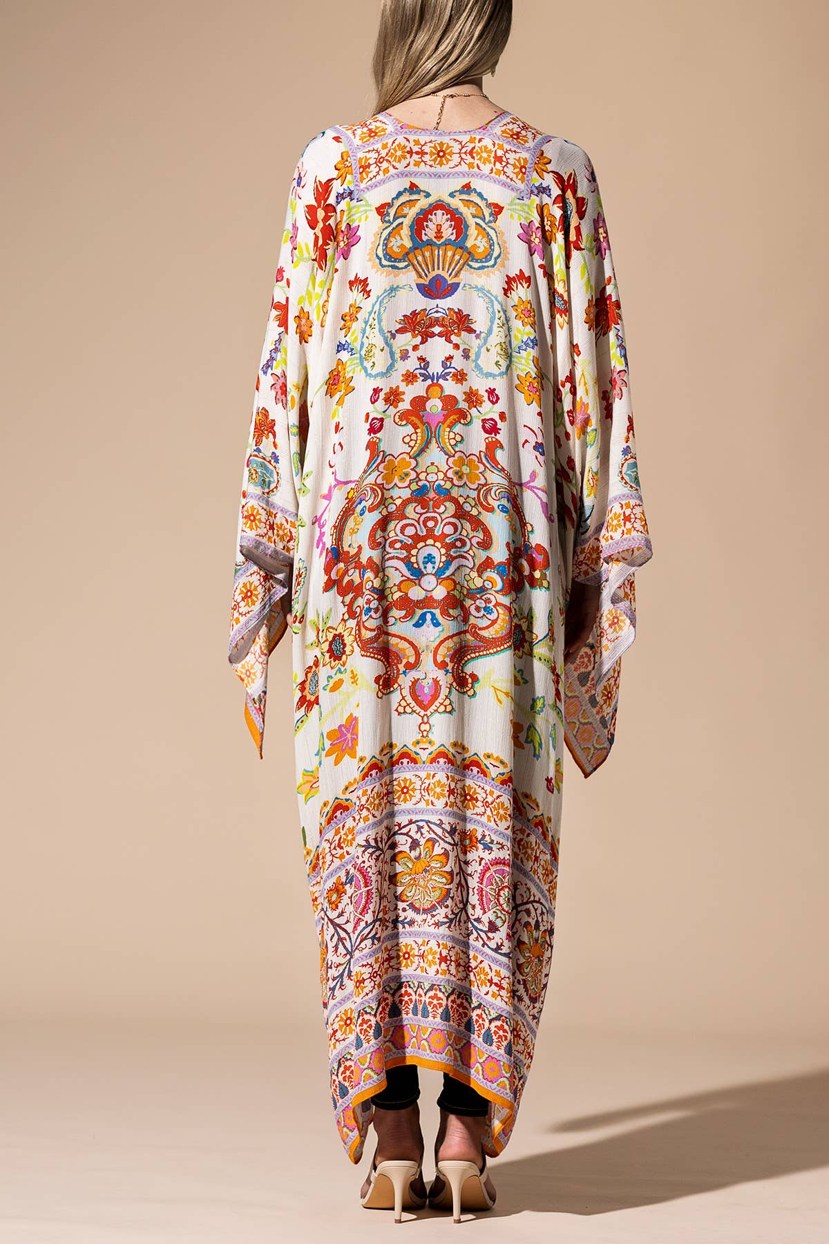 Delphi kimono met bloemenprint