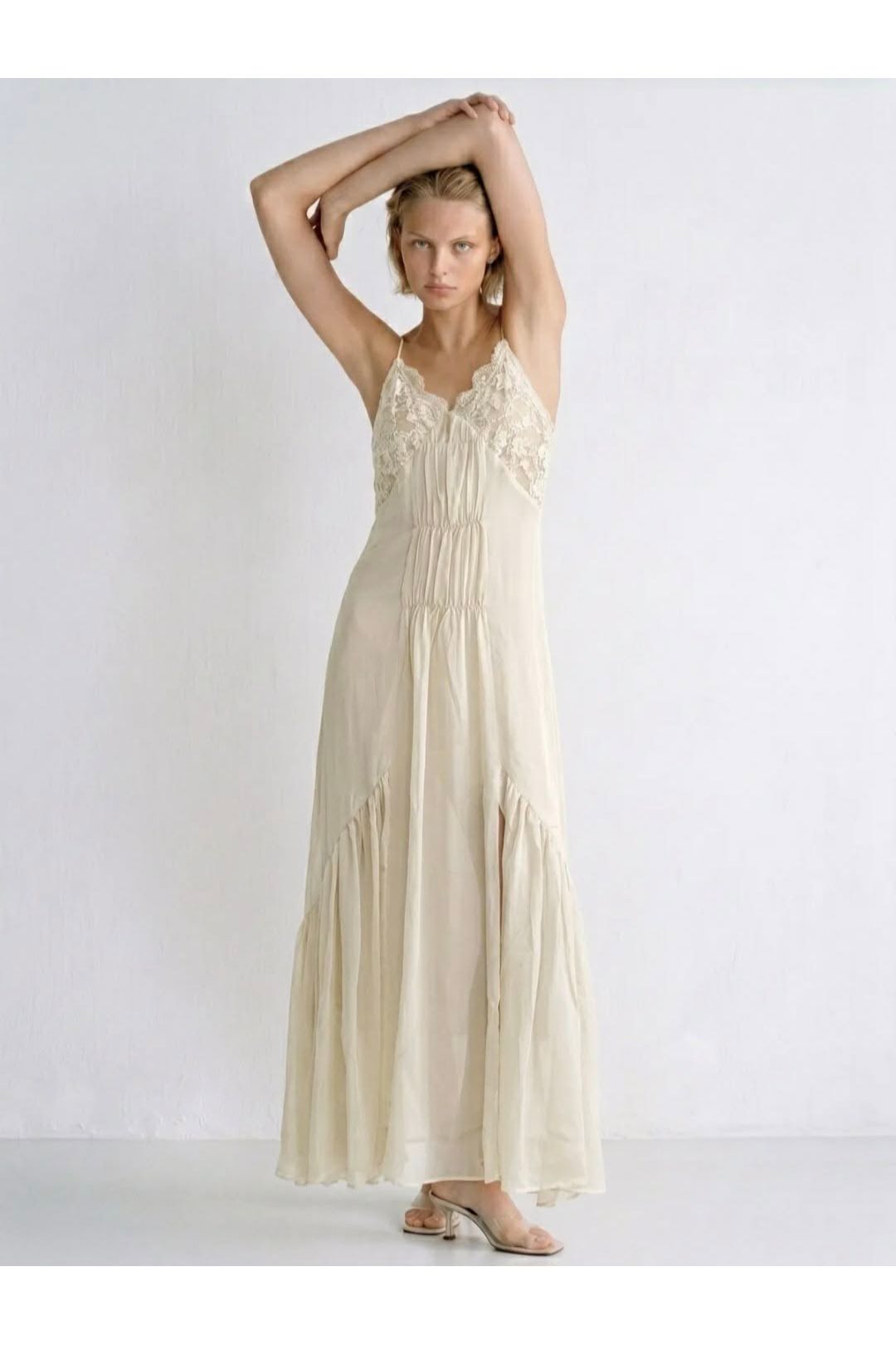 Lace Dreams Maxi Jurk Ecru