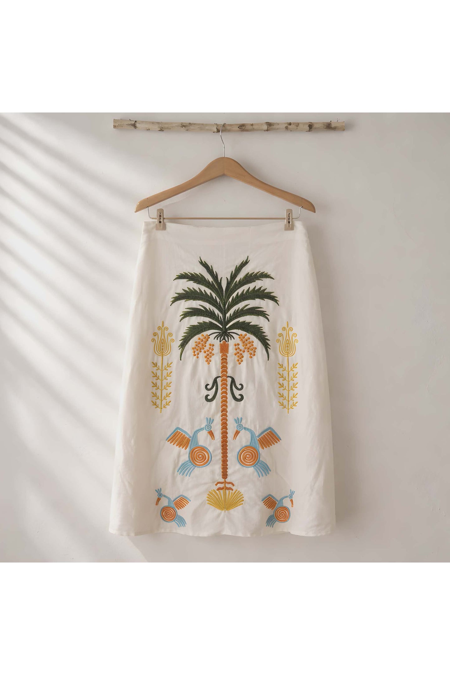 Geborduurde rok Palm