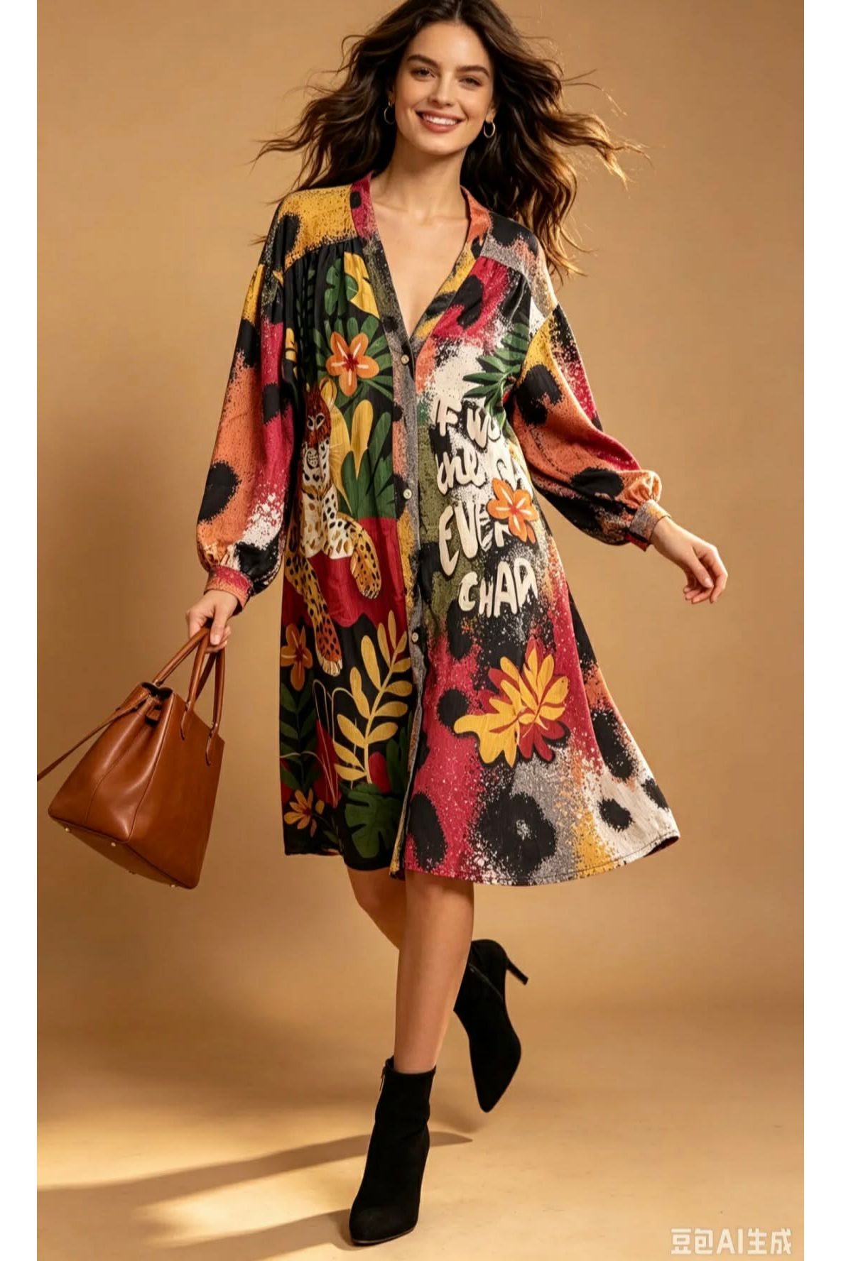 Wild Spirit Print Jurk