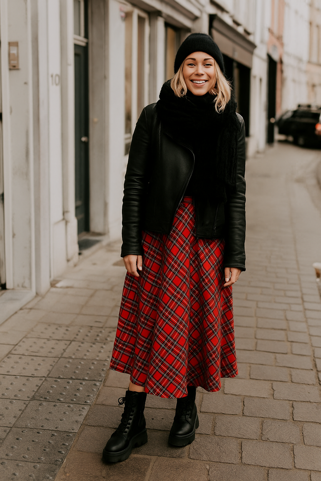 Tartan maxi rok