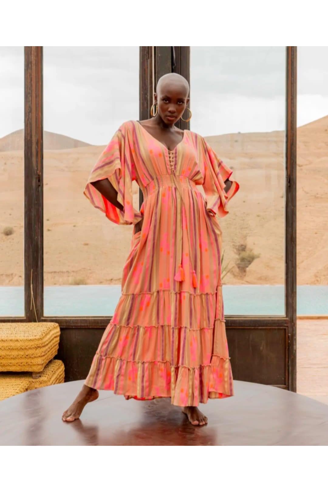 Maxi Jurk met Neon Print