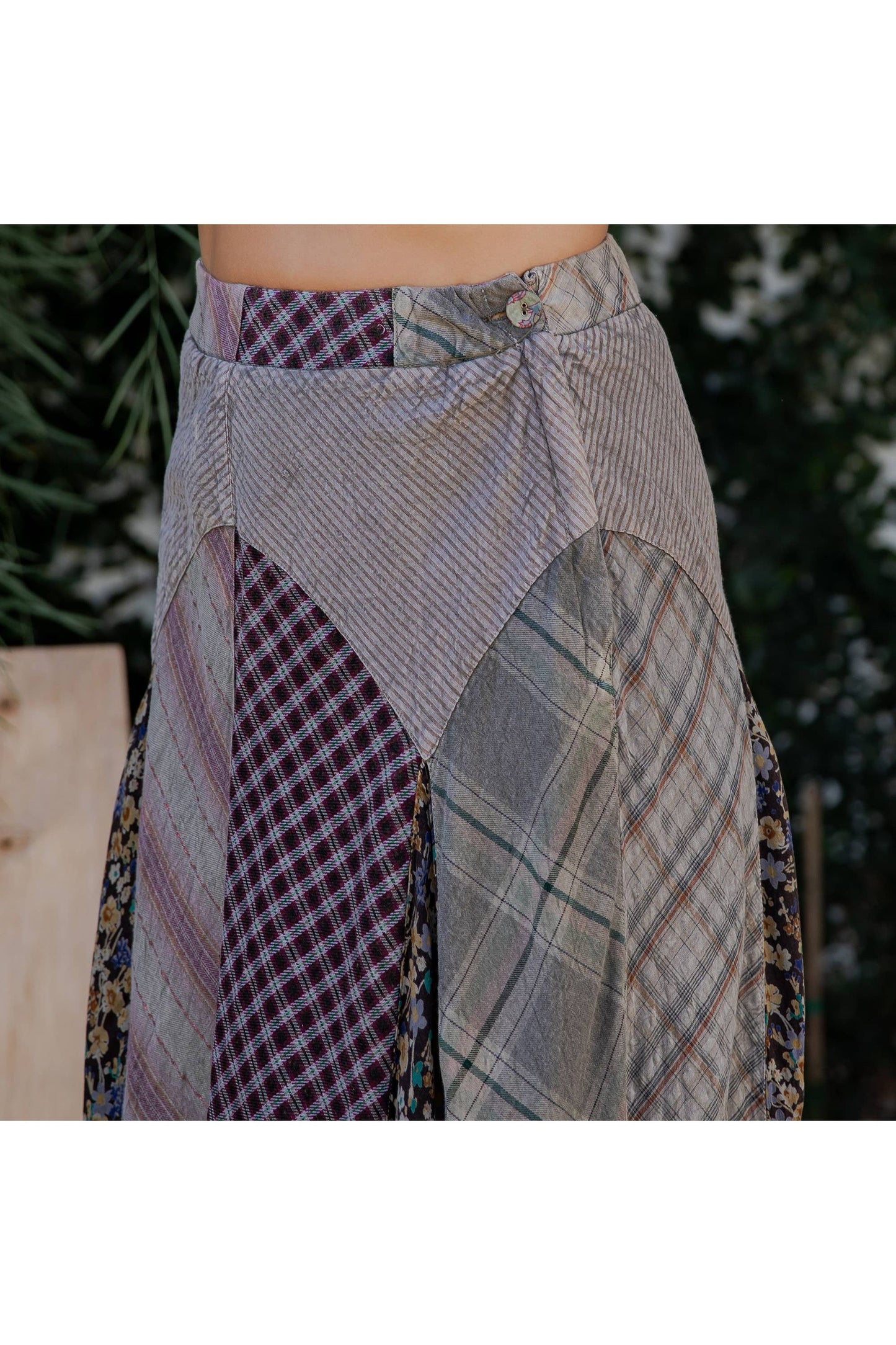 Patchwork Maxi Skirt – Boho Chic