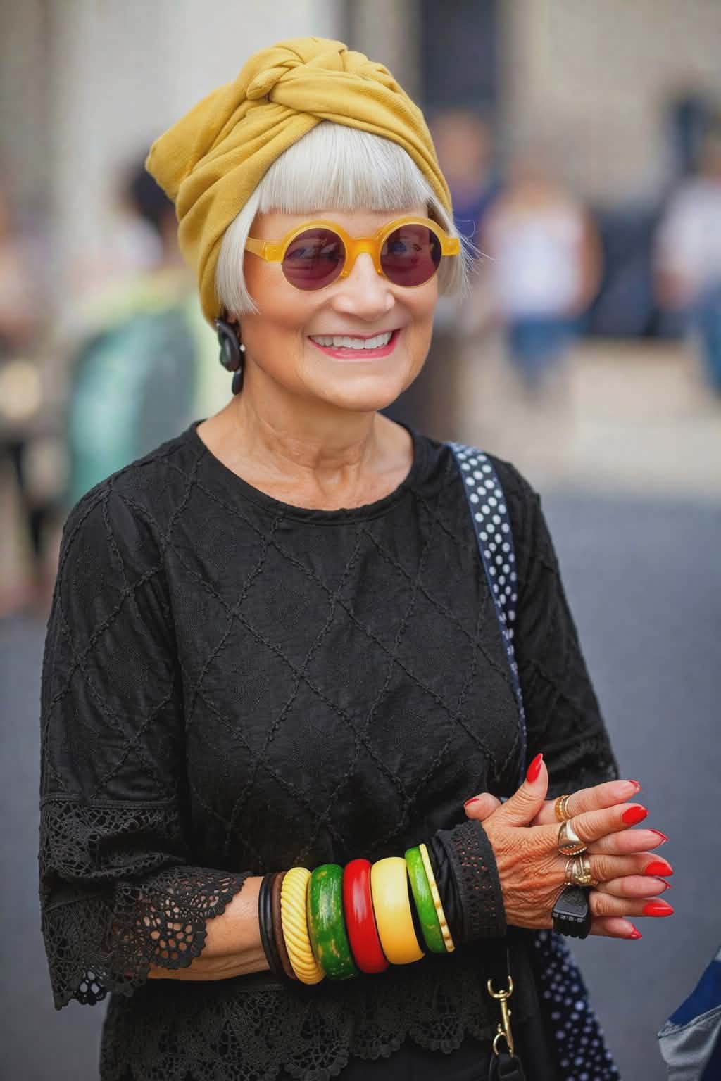 Zomerse kant top zwart