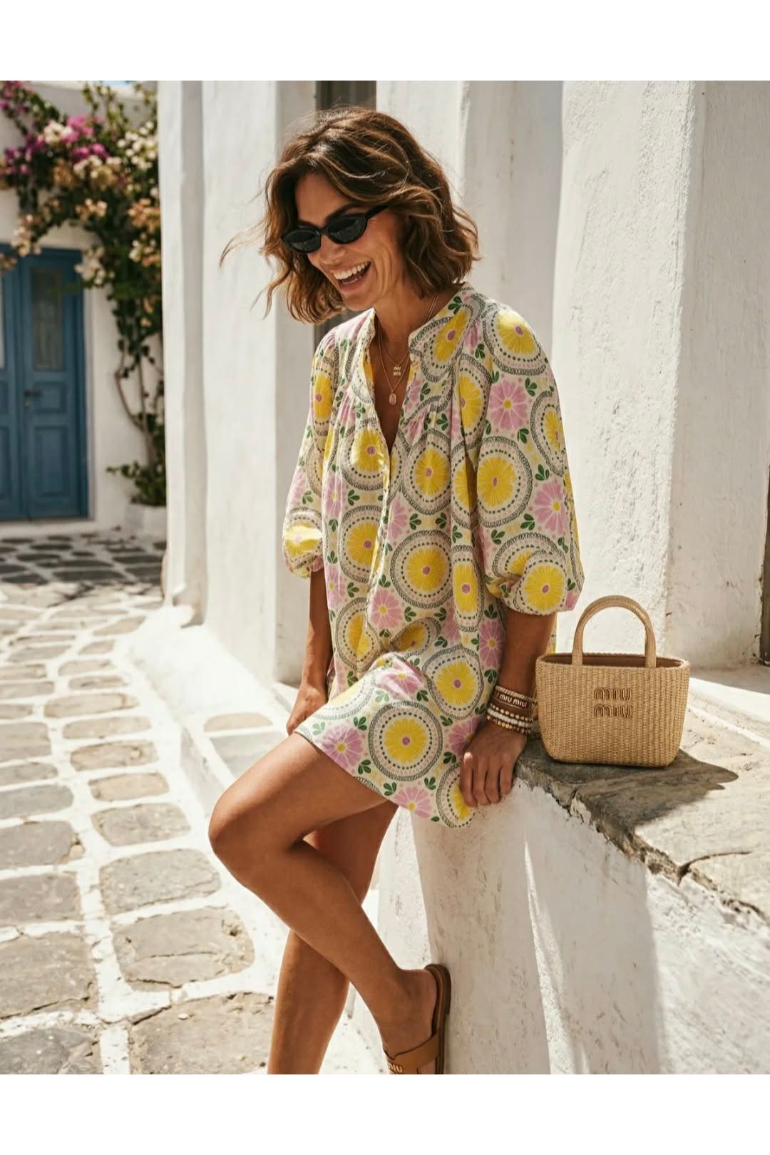 Sunflower Bloom  Short Dress