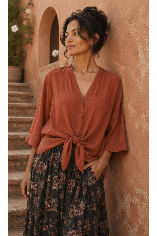 Boho knot bloes Roest