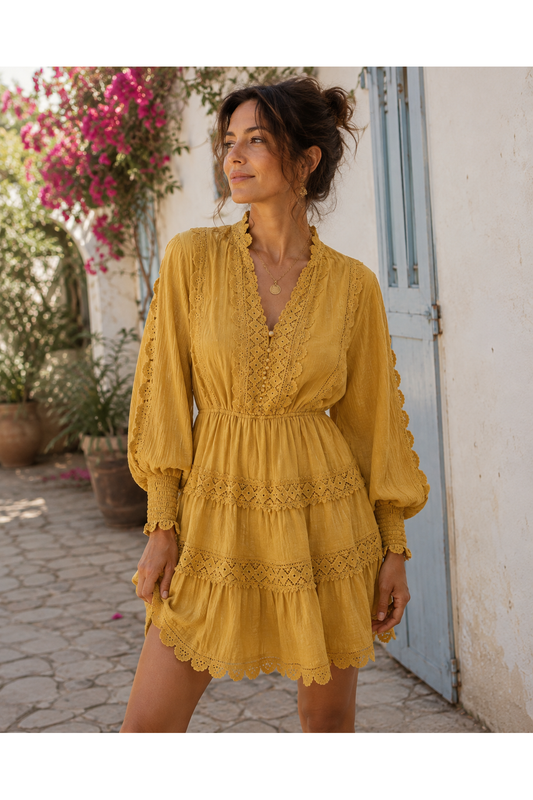 Boho romance jurk
