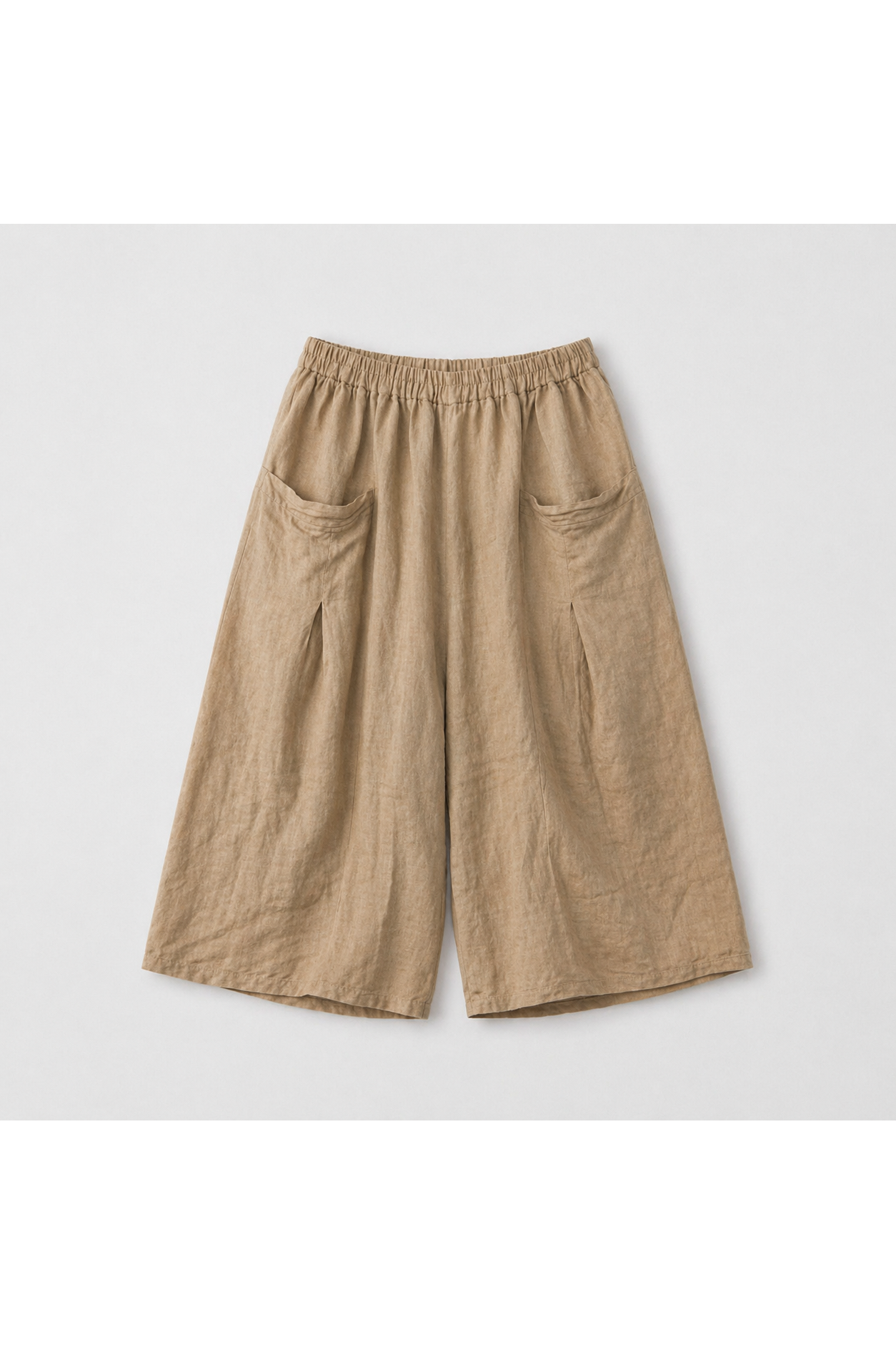 Linnen broek met grote zakken Camel