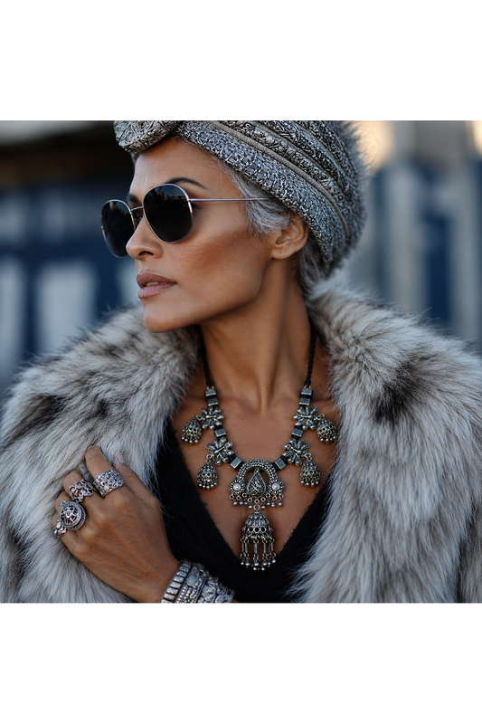 Boho ketting 'Pavona'