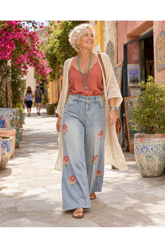 Wide Leg met Bloemen