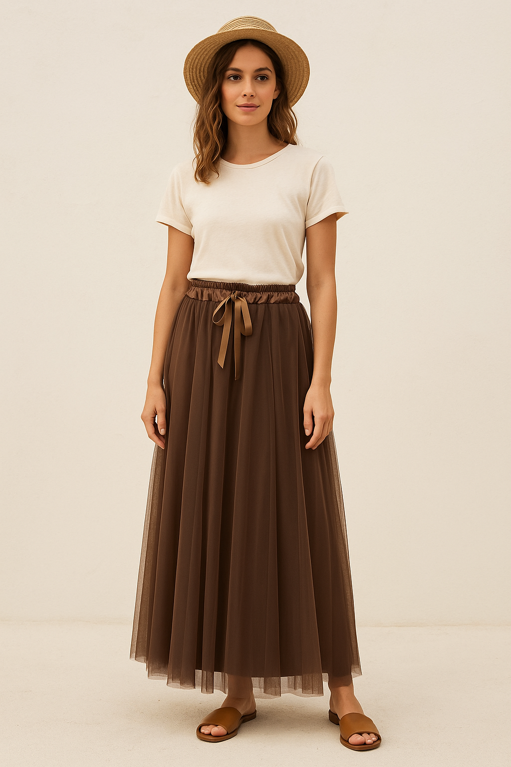 Choco Tule Maxi Rok