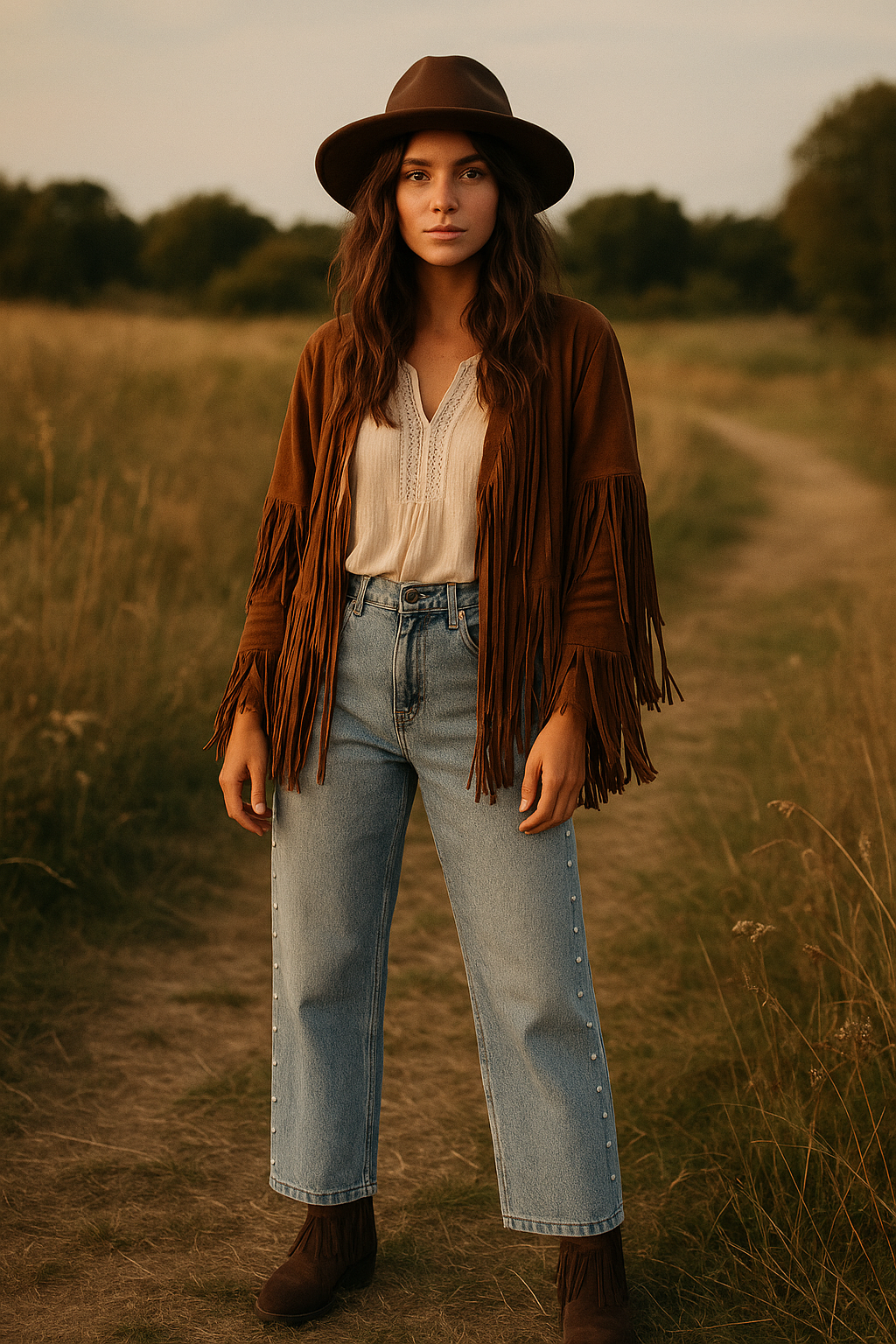 Balloon jeans met studs