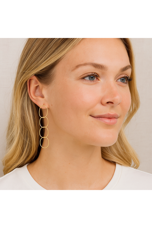 Minimalistische Schakels in Goudkleur