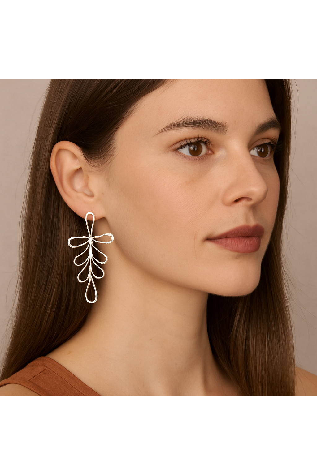 Abstracte blaadjes-Zilver