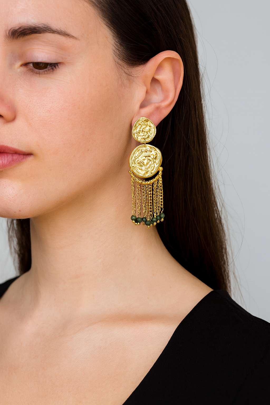 Gold Chain Drop Oorbellen