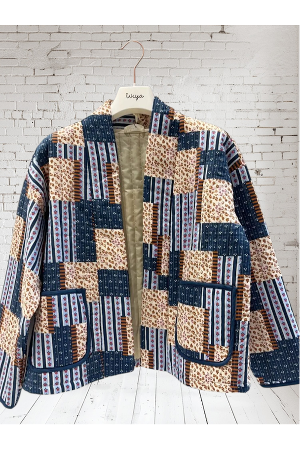 Patchwork Jacket Marine