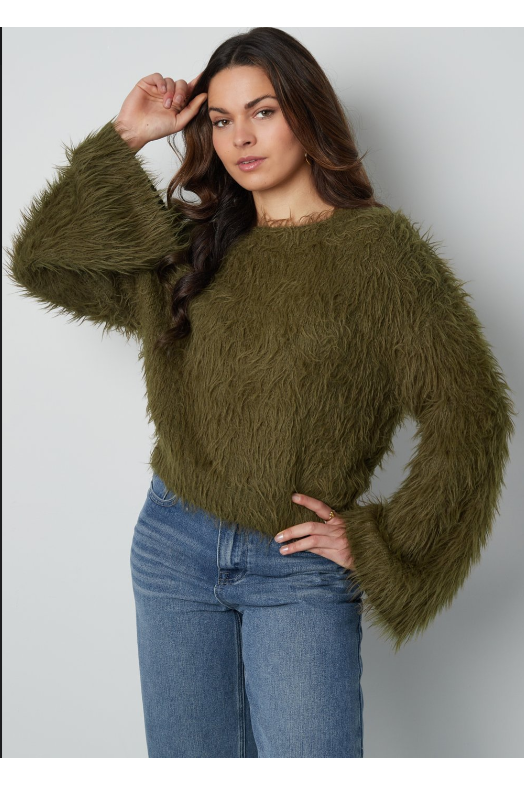 Fluffy knit Groen