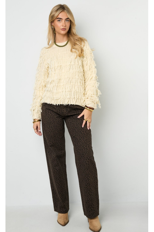Fringe Knit Gebroken Wit